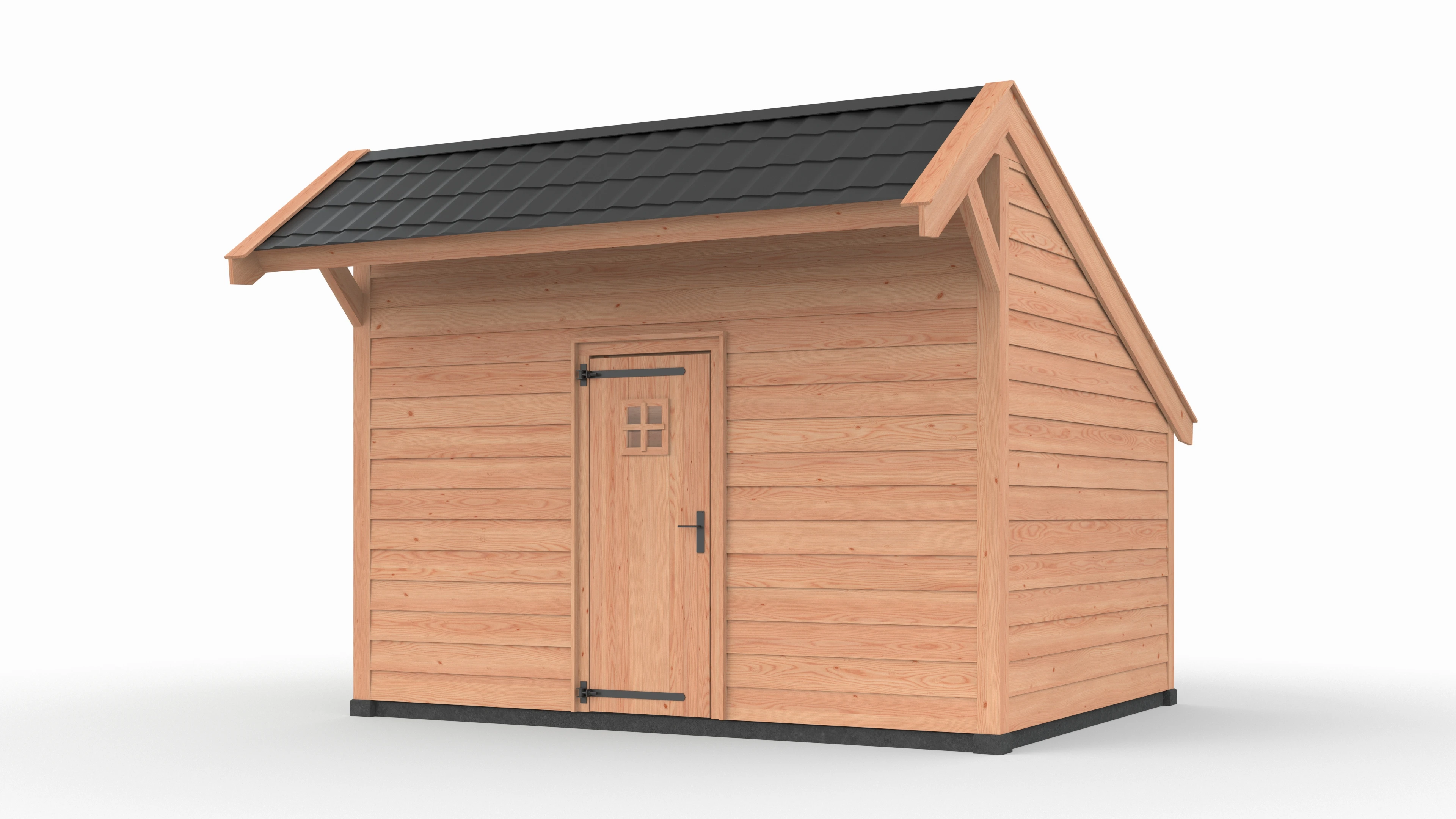 Douglas kapschuur, 400 x 300, met schuur en achterwand, Westwood Comfort - Afbeelding 1